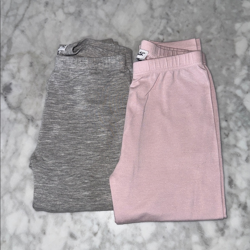 Splendid Pink and Gray Leggings Set 2T